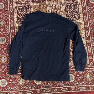 Quasi Skateboards Large Navy Long Sleeve Shirt skateboarding skate vapor wave